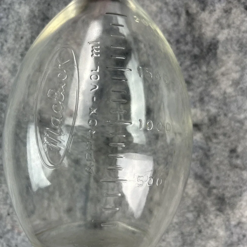 Vintage MacBick 2000‎ ML Glass Bottle Science Beaker Antique Corning USA 11''
